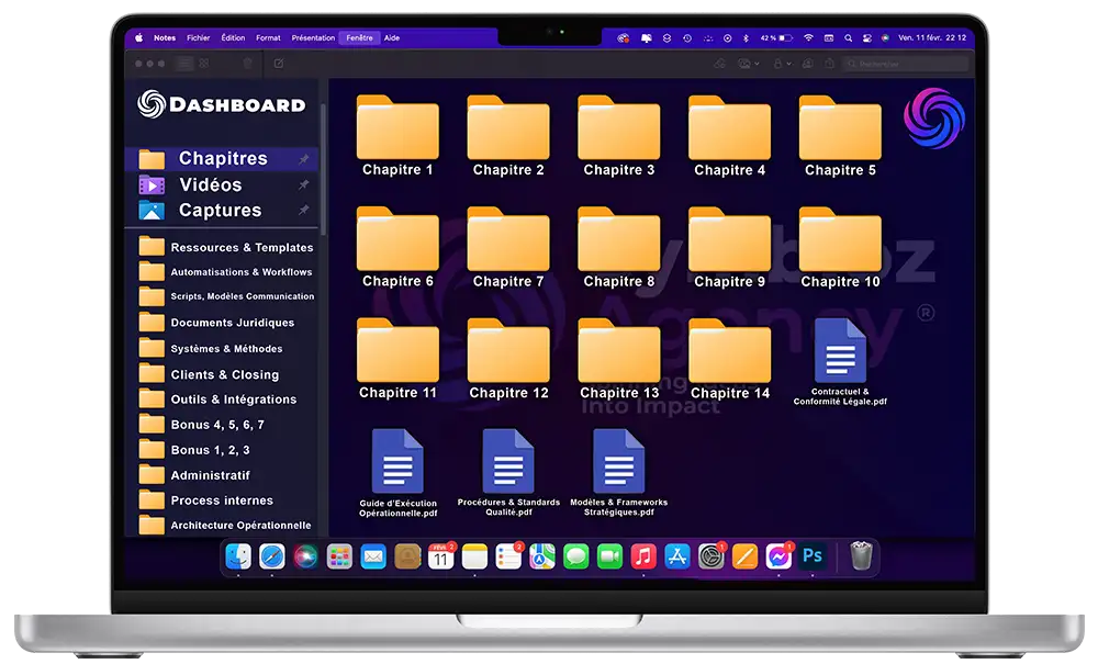Espace membre de la formation Drop Servicing Symbioz